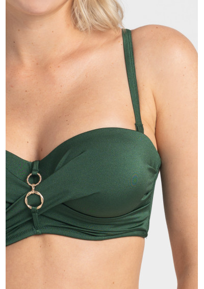 Biustonosz plażowy Mirabel A650 malachitowy bardotka
