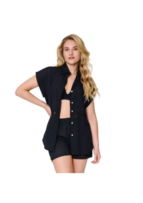 Komplet plażowy dwuczęściowy Black 8233 czarny