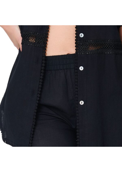 Komplet plażowy dwuczęściowy Black 8233 czarny