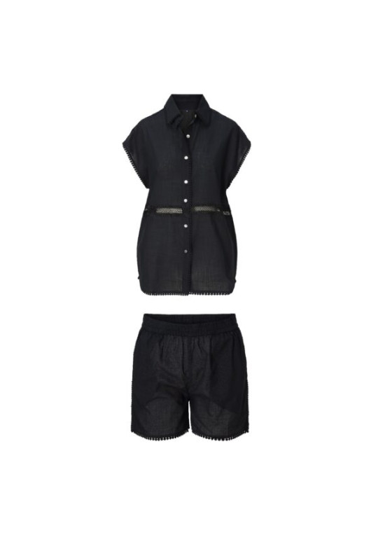 Komplet plażowy dwuczęściowy Black 8233 czarny