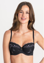 Biustonosz Juno A333 czarny push-up