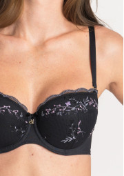 Biustonosz Juno A333 czarny push-up