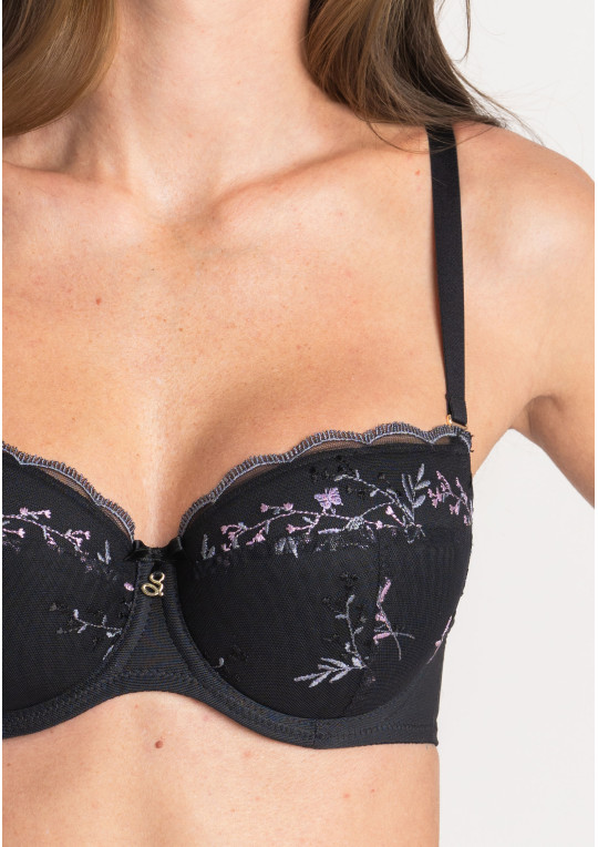 Biustonosz Juno A333 czarny push-up