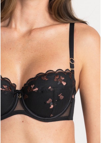 Biustonosz Ophelia A333 czarny push-up