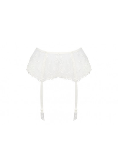 Pas do pończoch kremowy