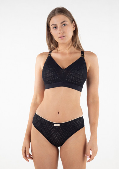 Biustonosz czarny bez fiszbin