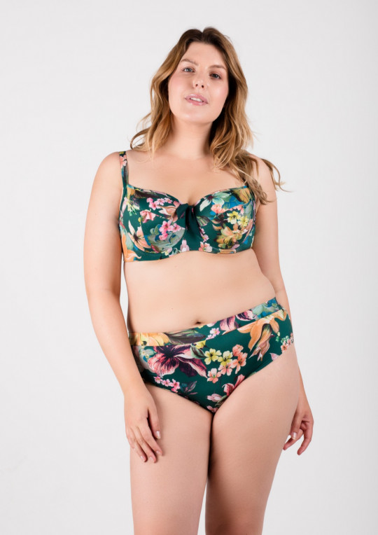 Biustonosz plażowy Cubana zielony miękki