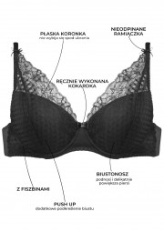 Biustonosz czarny push-up Biustonosz czarny push-up
