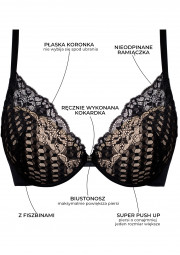 Biustonosz czarny push-up Biustonosz czarny push-up
