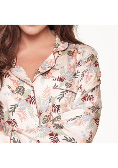Koszula liściasty wzór
