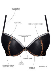 Biustonosz Lexy czarny push-up Biustonosz Lexy czarny push-up