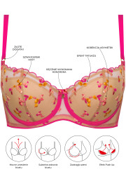 Biustonosz magenta push-up Biustonosz magenta push-up