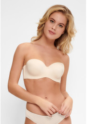 Biustonosz Strapless beżowy bardotka Biustonosz Strapless beżowy bardotka