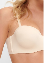Biustonosz Strapless beżowy bardotka Biustonosz Strapless beżowy bardotka