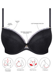 Biustonosz czarny push-up Biustonosz czarny push-up