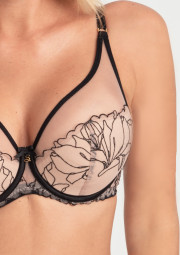 Biustonosz push-up Irina tattoo A338 w kwiaty Biustonosz push-up Irina tattoo A338 w kwiaty