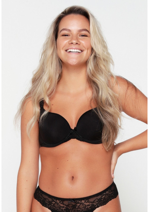 Biustonosz gładki czarny LingaDore Daily Fit 1400-1 Biustonosz gładki czarny LingaDore Daily Fit 1400-1