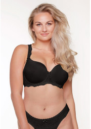 Biustonosz gładki czarny LingaDore Daily Fit 1400-1A Biustonosz gładki czarny LingaDore Daily Fit 1400-1A