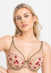 Biustonosz Cheri A338 mulitkolor push-up usztywniany w wisienki