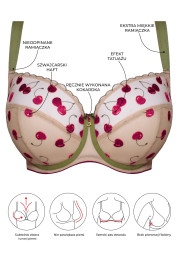 Biustonosz miękki Cheri A911 multikolor wisienki