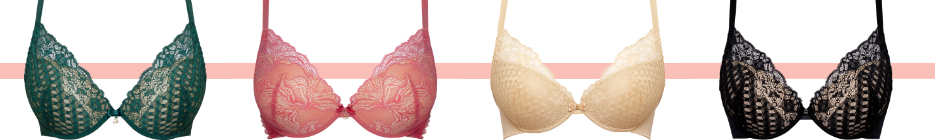 Biustonosz push-up, Rosalia A479 szmaragdowy, Nyks A479 różany, Rosalia A479 beżowy, Rosalia A479 czarny