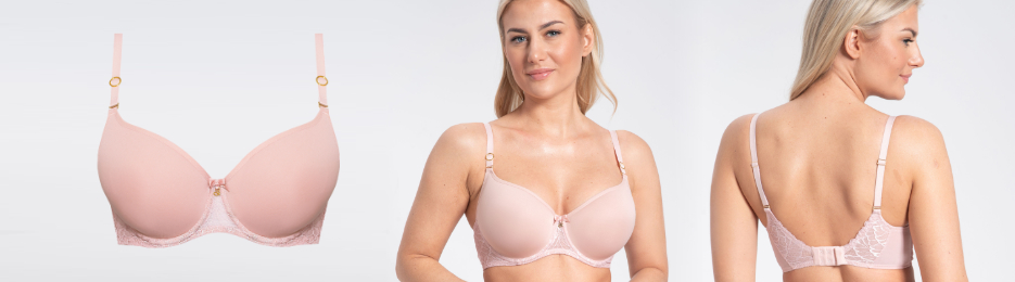 Biustonosz Amelia A460 pudrowy T-shirt bra